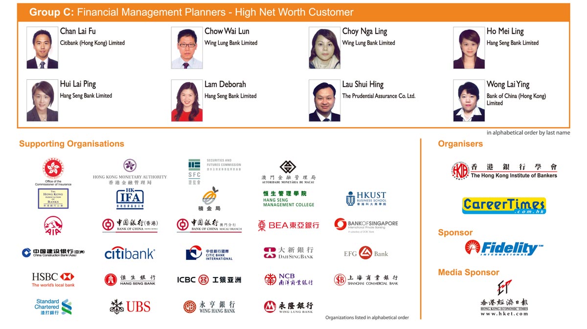 The Hong Kong Institute of Bankers Outstanding Financial Management Planner Awards 2011 round 1 winners (group C)