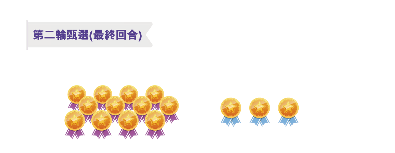 第二輪甄選(最終回合) 類別 I 類別 II