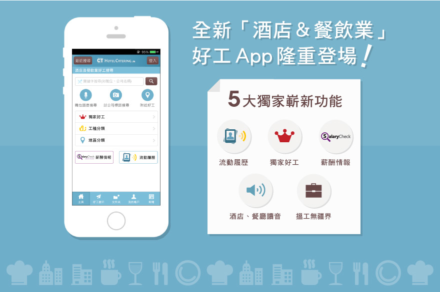 全新「酒店&餐飲業」好工App隆重登場!